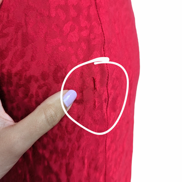 Lovers + Friends Leopard Red Corey Open Back Halter Midi Dress Medium - Picture 8 of 9